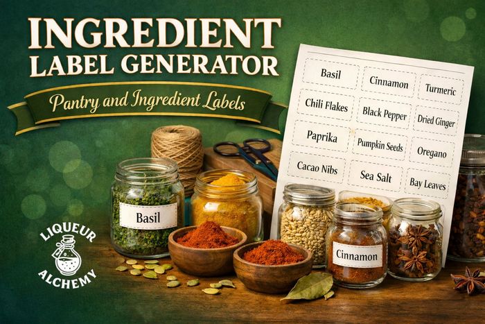 Ingredient Label Generator preview