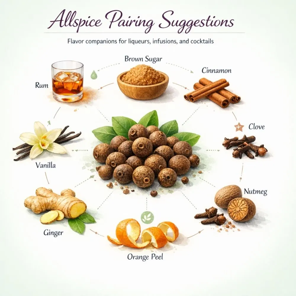 Allspice pairing suggestions for liqueur making
