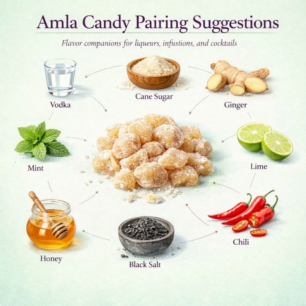 Amla Candy (Dried) pairing suggestions for liqueur making