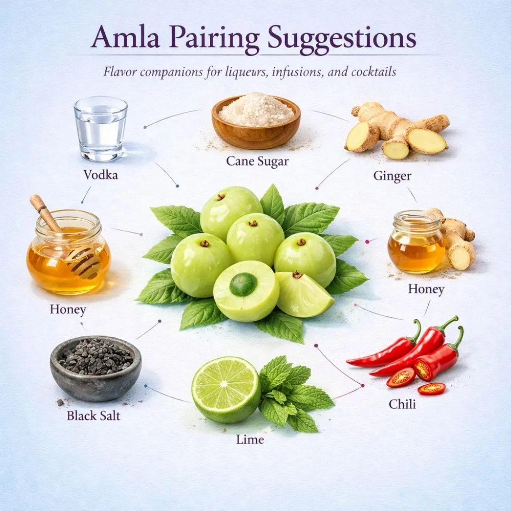 Amla (Fresh) pairing suggestions for liqueur making