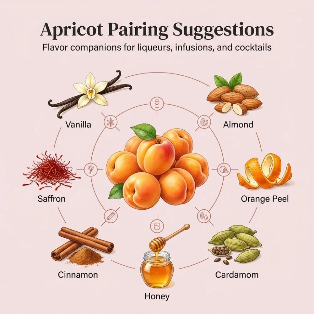 Apricot pairing suggestions for liqueur making