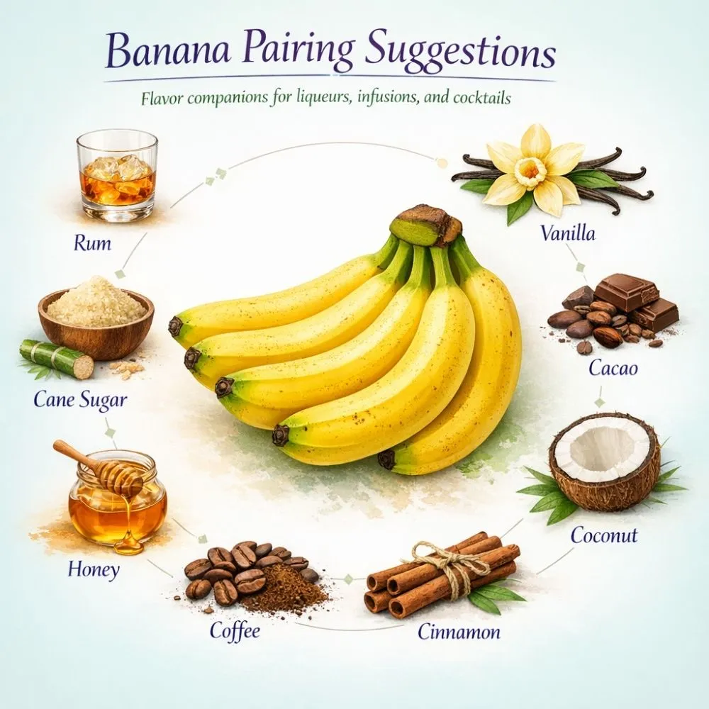Banana pairing suggestions for liqueur making