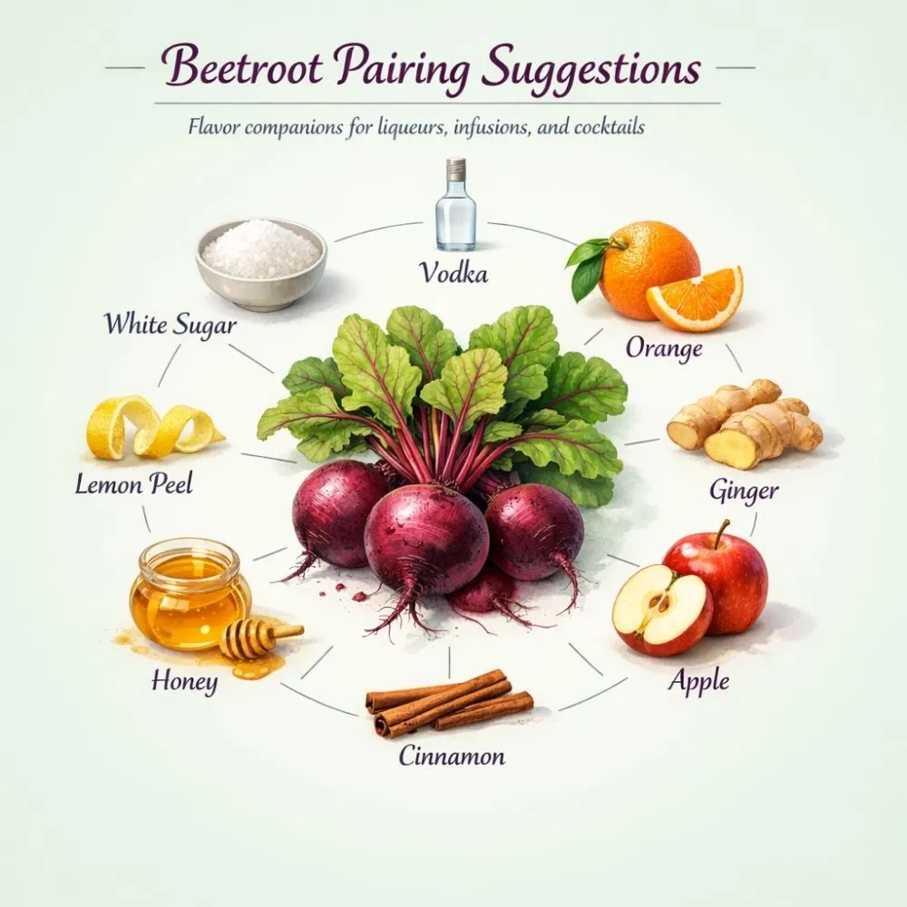 Beetroot pairing suggestions for liqueur making