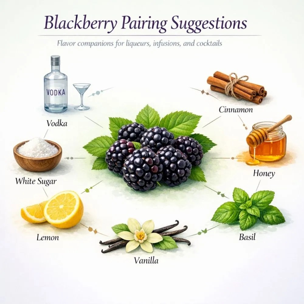 Blackberry pairing suggestions for liqueur making