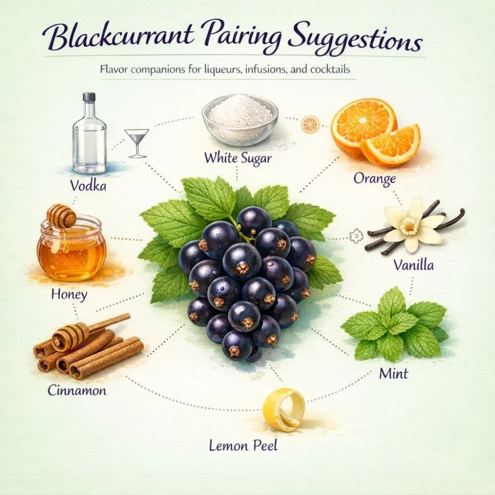Blackcurrant pairing suggestions for liqueur making