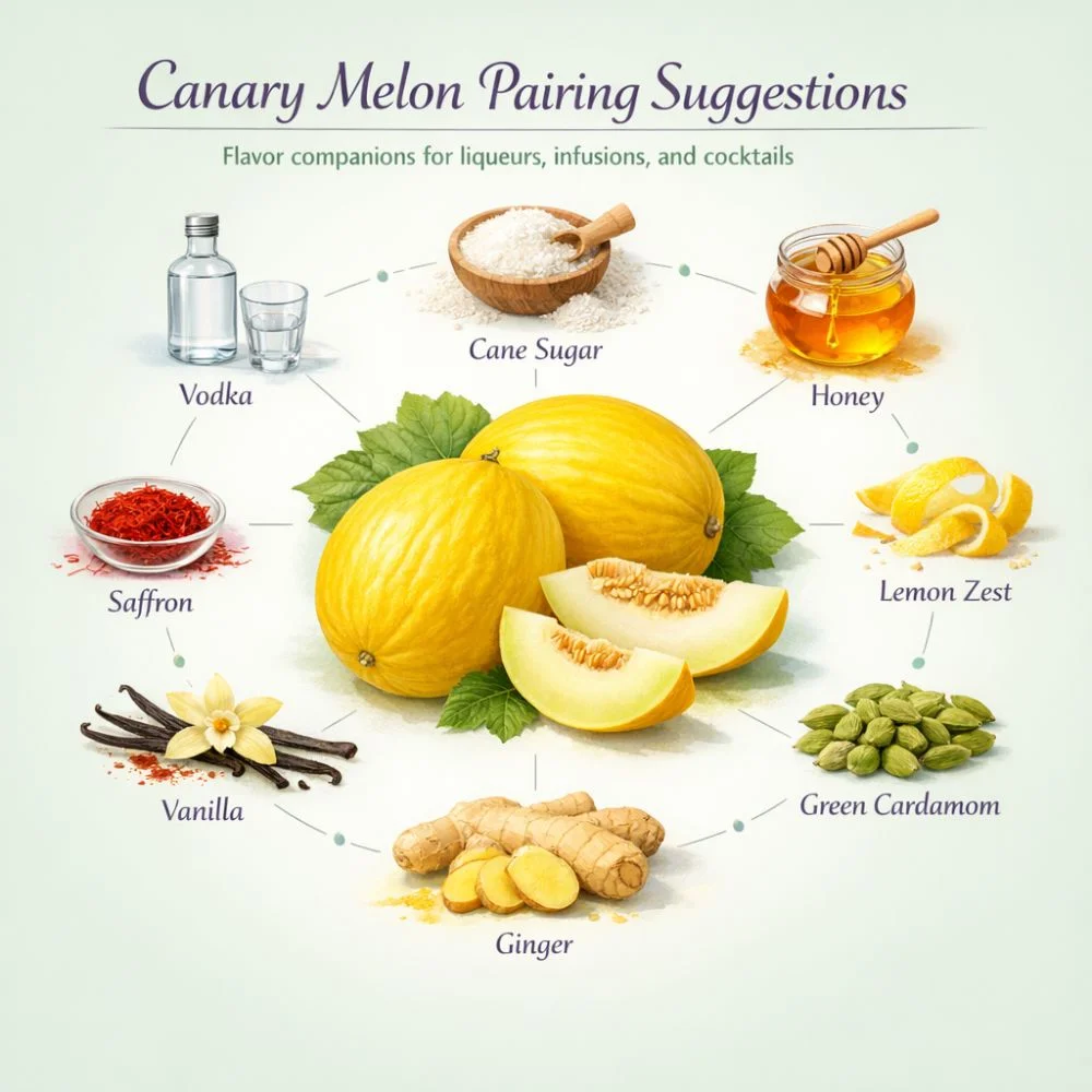 Canary Melon pairing suggestions for liqueur making