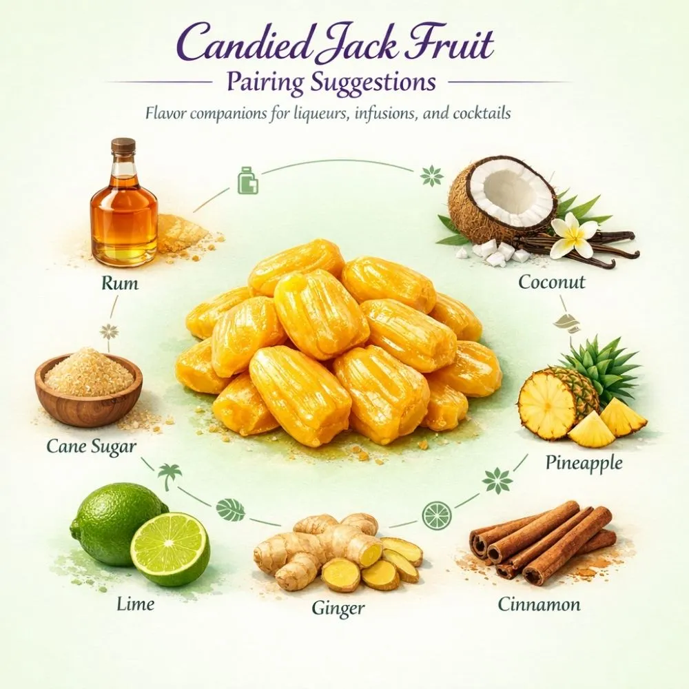 Candied Jack Fruit pairing suggestions for liqueur making