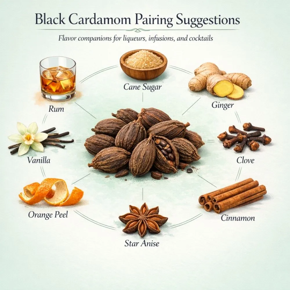 Cardamom (Black) pairing suggestions for liqueur making