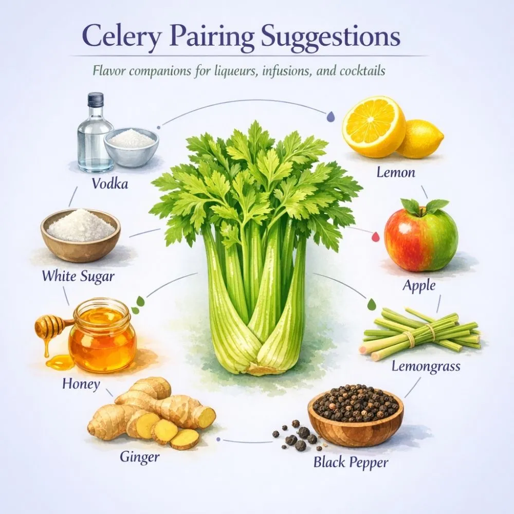 Celery pairing suggestions for liqueur making