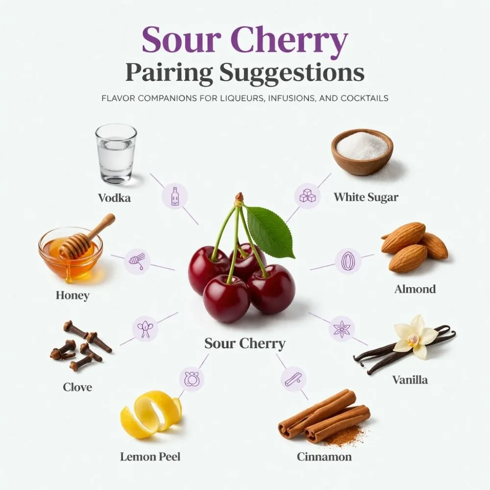 Cherry (Sour) pairing suggestions for liqueur making