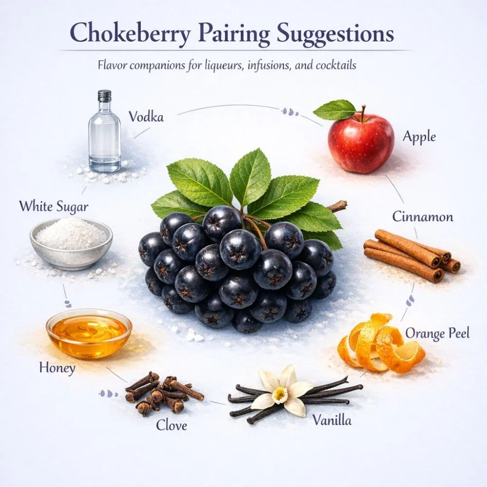 Chokeberry pairing suggestions for liqueur making