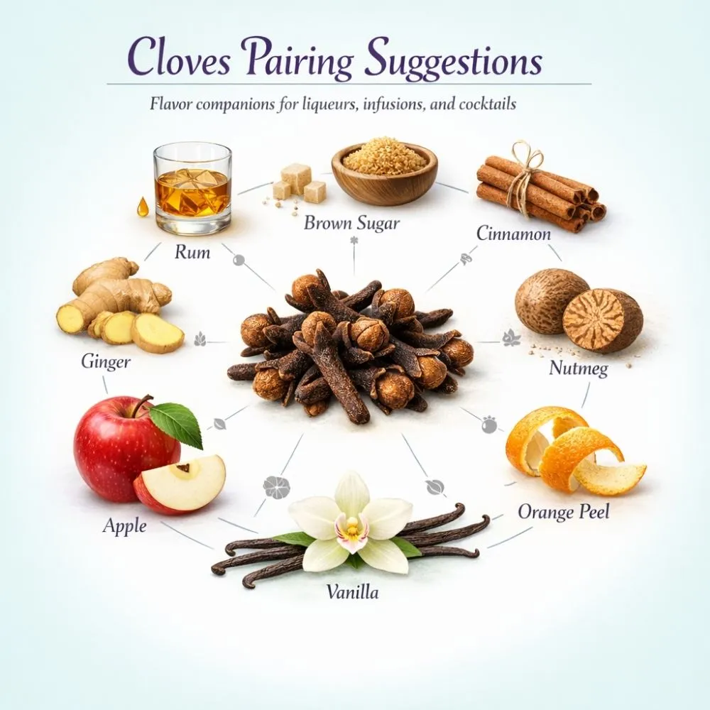 Cloves pairing suggestions for liqueur making
