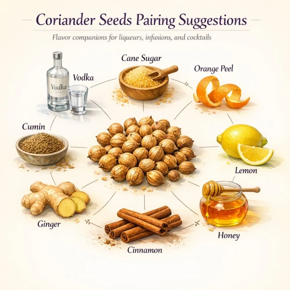 Coriander Seeds pairing suggestions for liqueur making