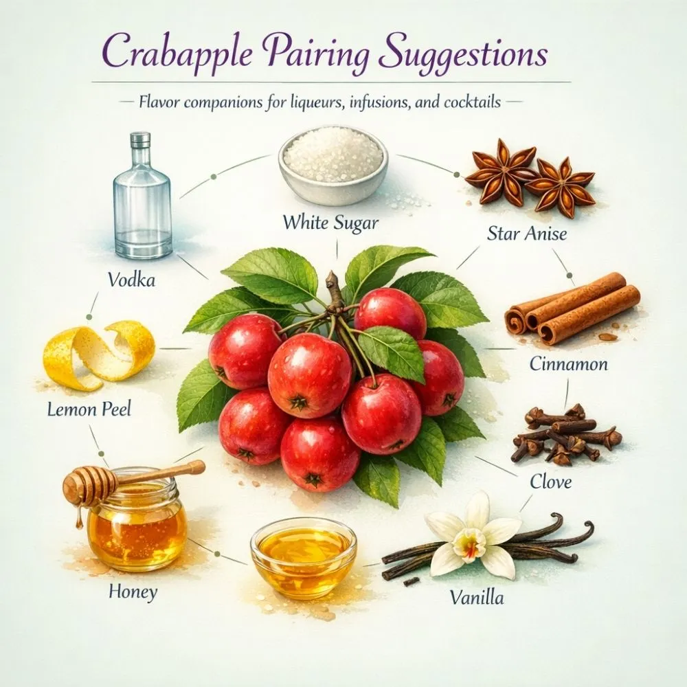 Crabapple pairing suggestions for liqueur making