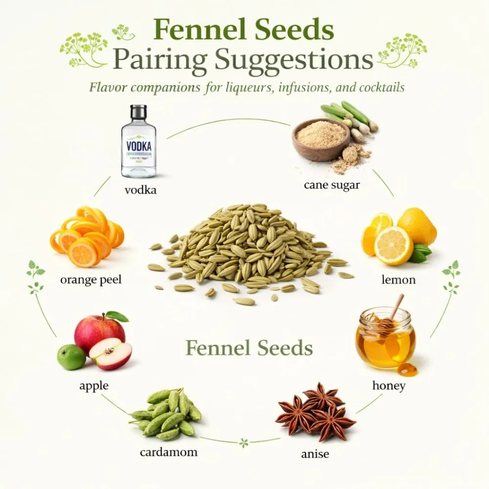 Fennel Seeds pairing suggestions for liqueur making