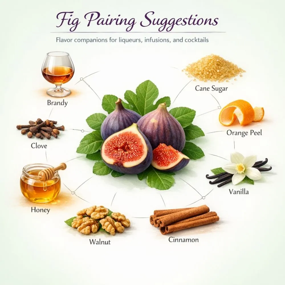 Fig pairing suggestions for liqueur making