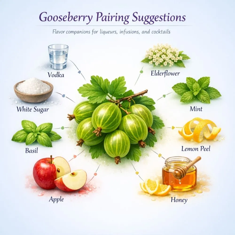 Gooseberry pairing suggestions for liqueur making