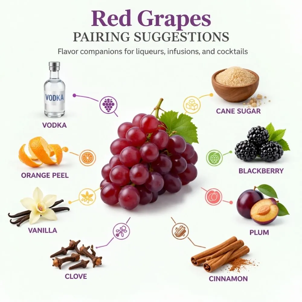 Grapes (Red) pairing suggestions for liqueur making