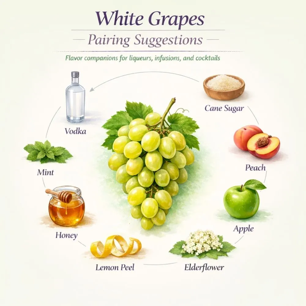 Grapes (White) pairing suggestions for liqueur making