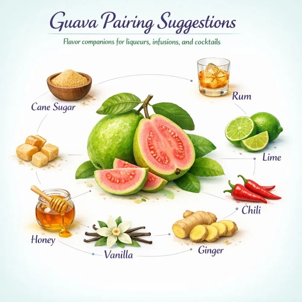 Guava pairing suggestions for liqueur making