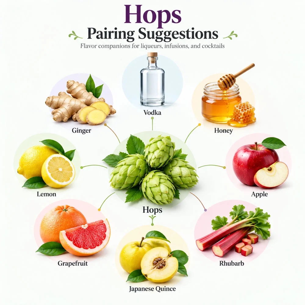 Hops pairing suggestions for liqueur making