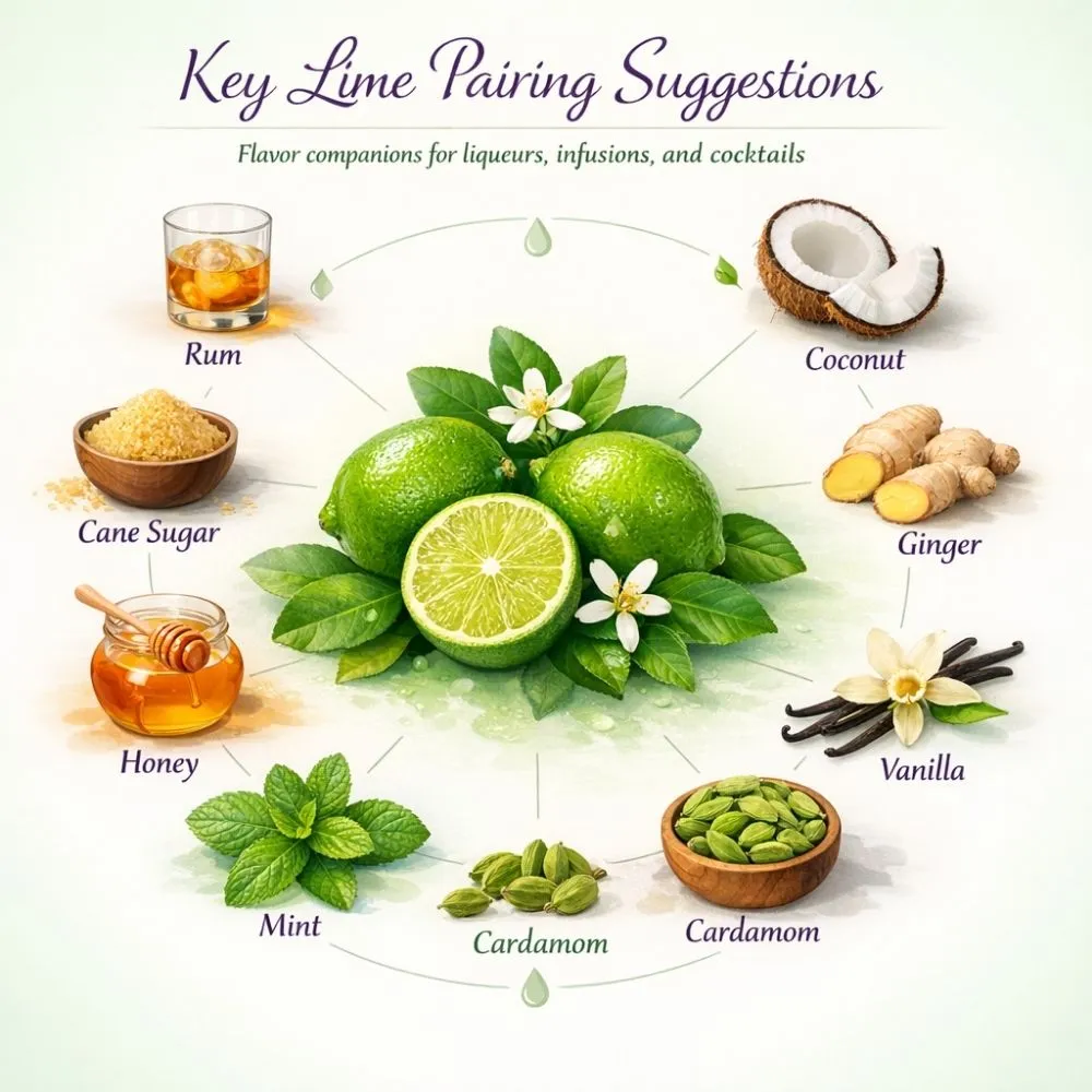 Key Lime pairing suggestions for liqueur making
