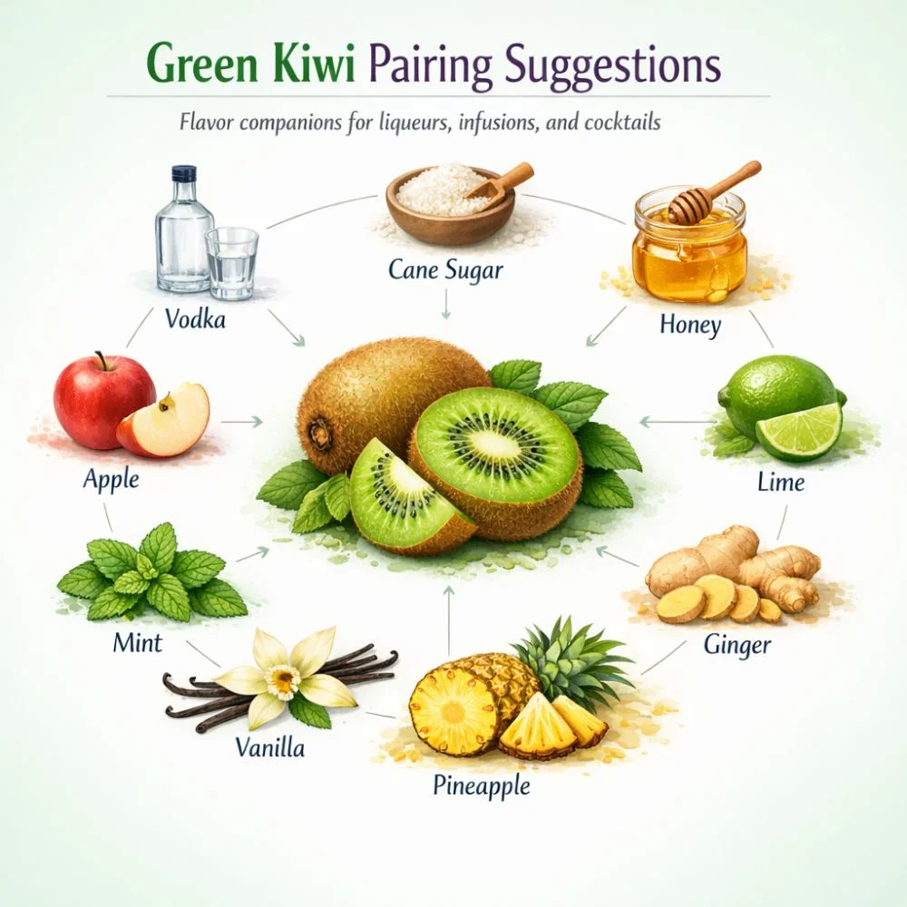 Kiwi (Green) pairing suggestions for liqueur making