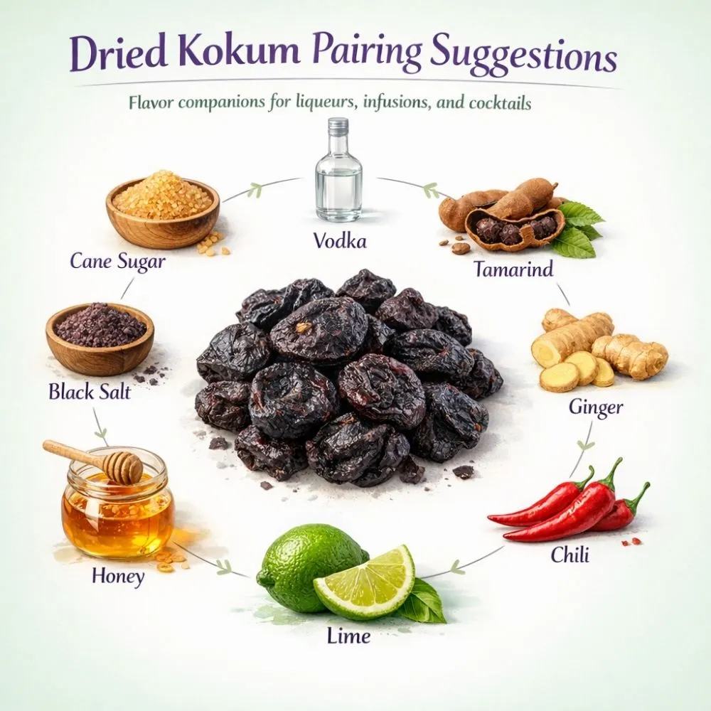 Kokum (Dried) pairing suggestions for liqueur making