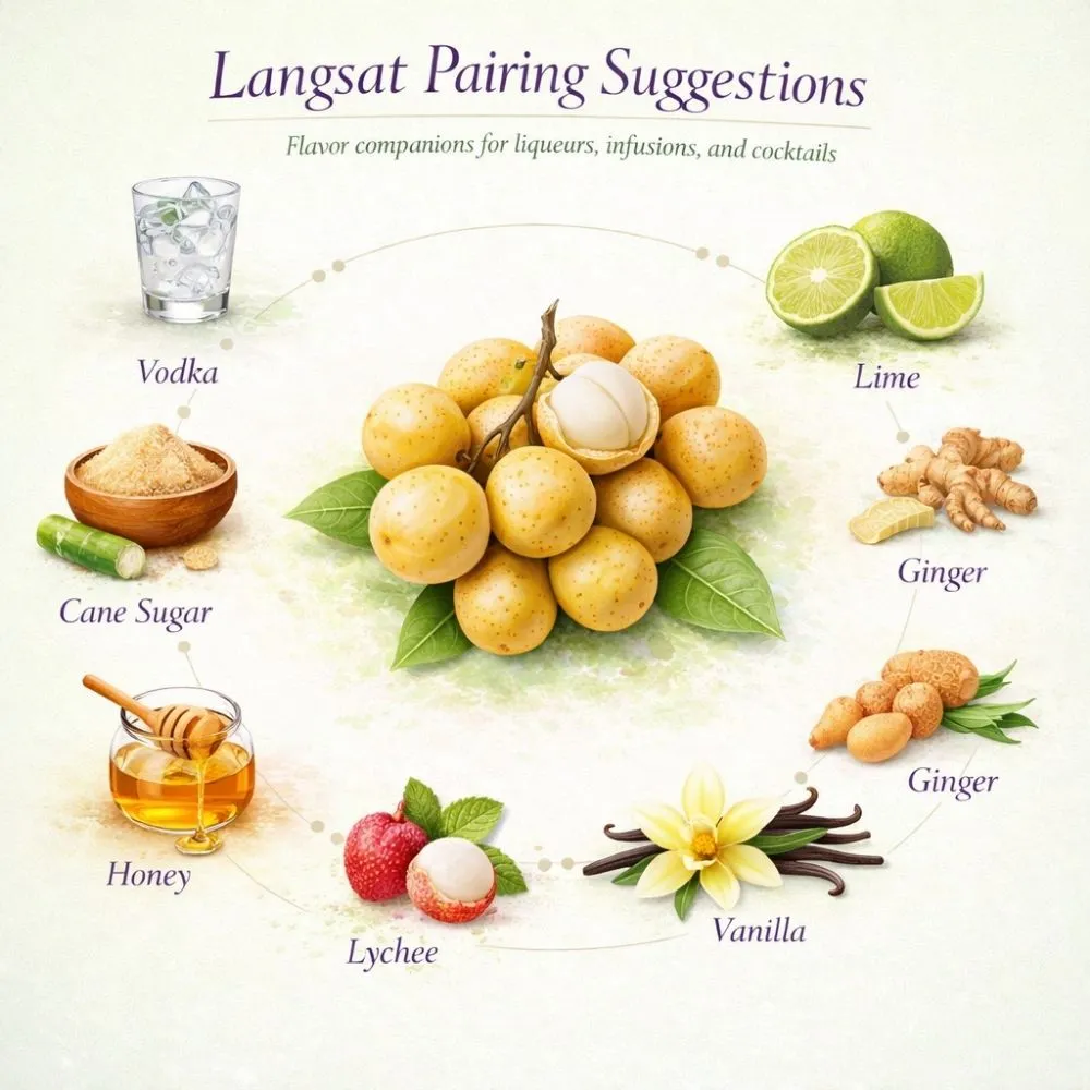 Langsat pairing suggestions for liqueur making
