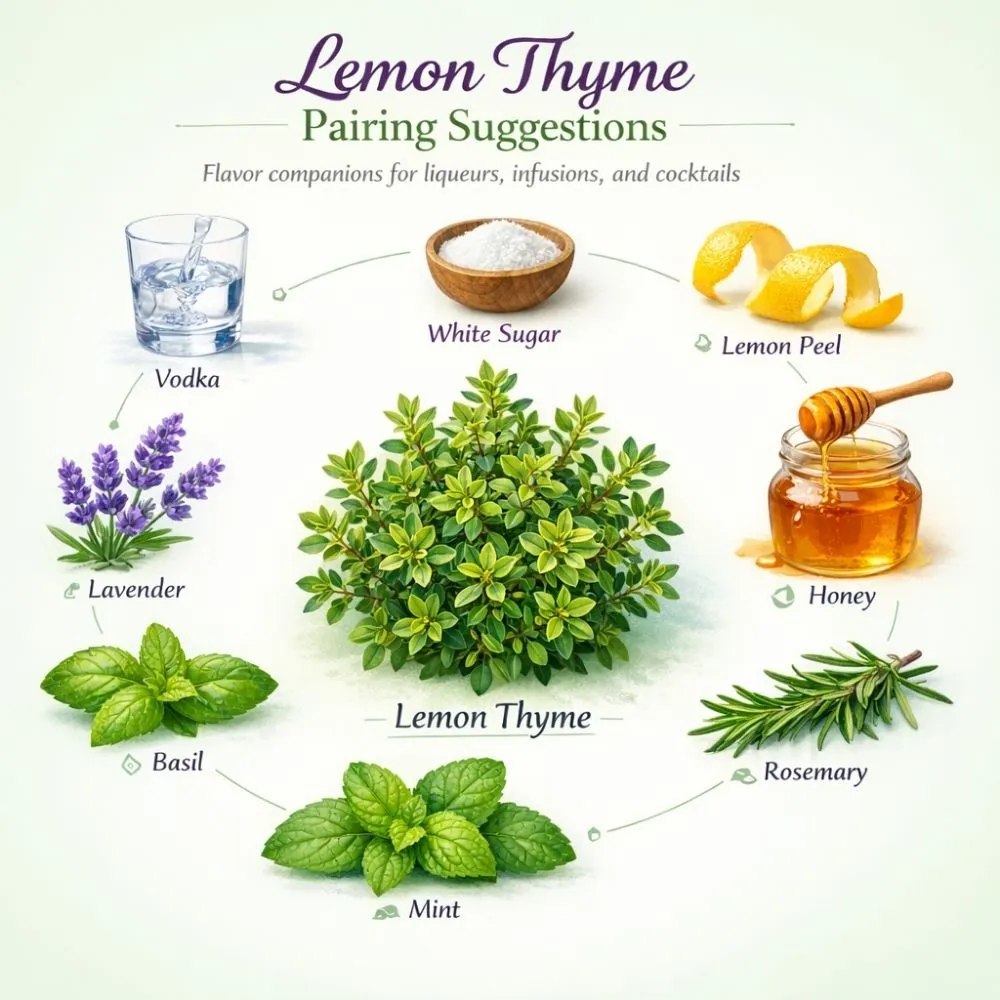Lemon Thyme pairing suggestions for liqueur making