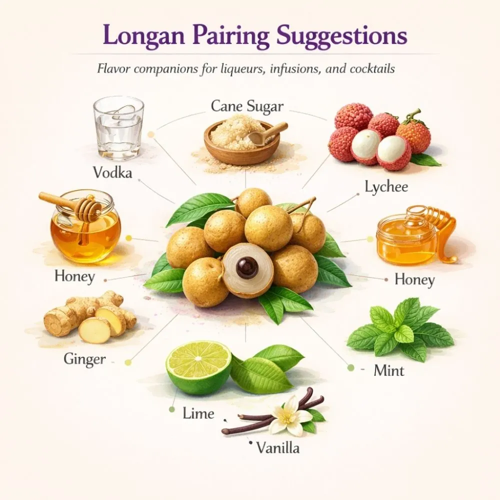 Longan pairing suggestions for liqueur making