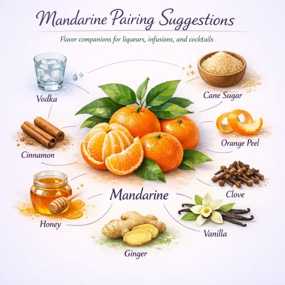 Mandarine pairing suggestions for liqueur making