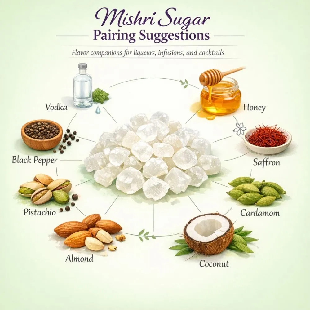 Mishri Sugar pairing suggestions for liqueur making