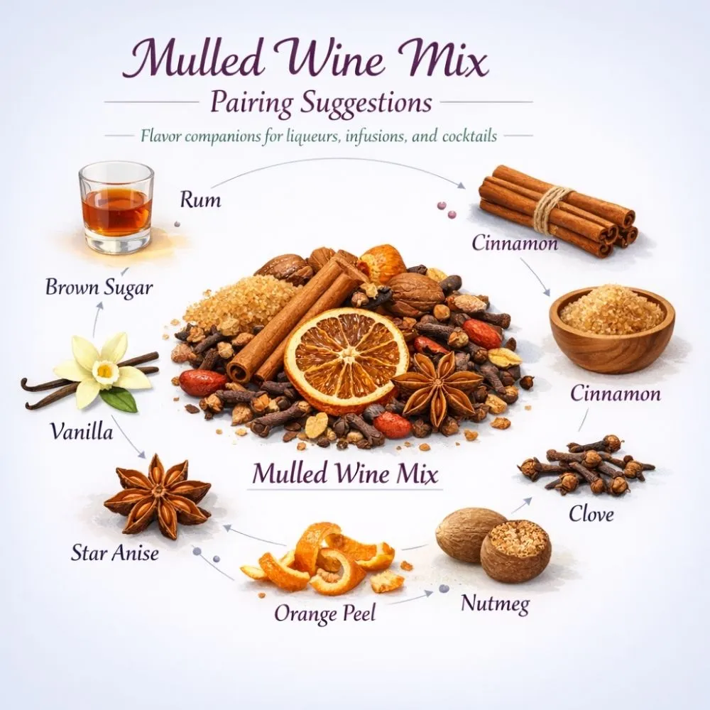 Mulled Wine Mix pairing suggestions for liqueur making