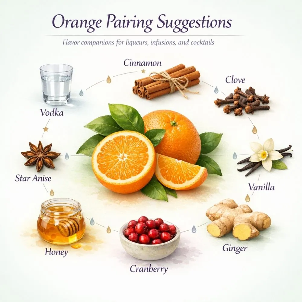 Orange pairing suggestions for liqueur making