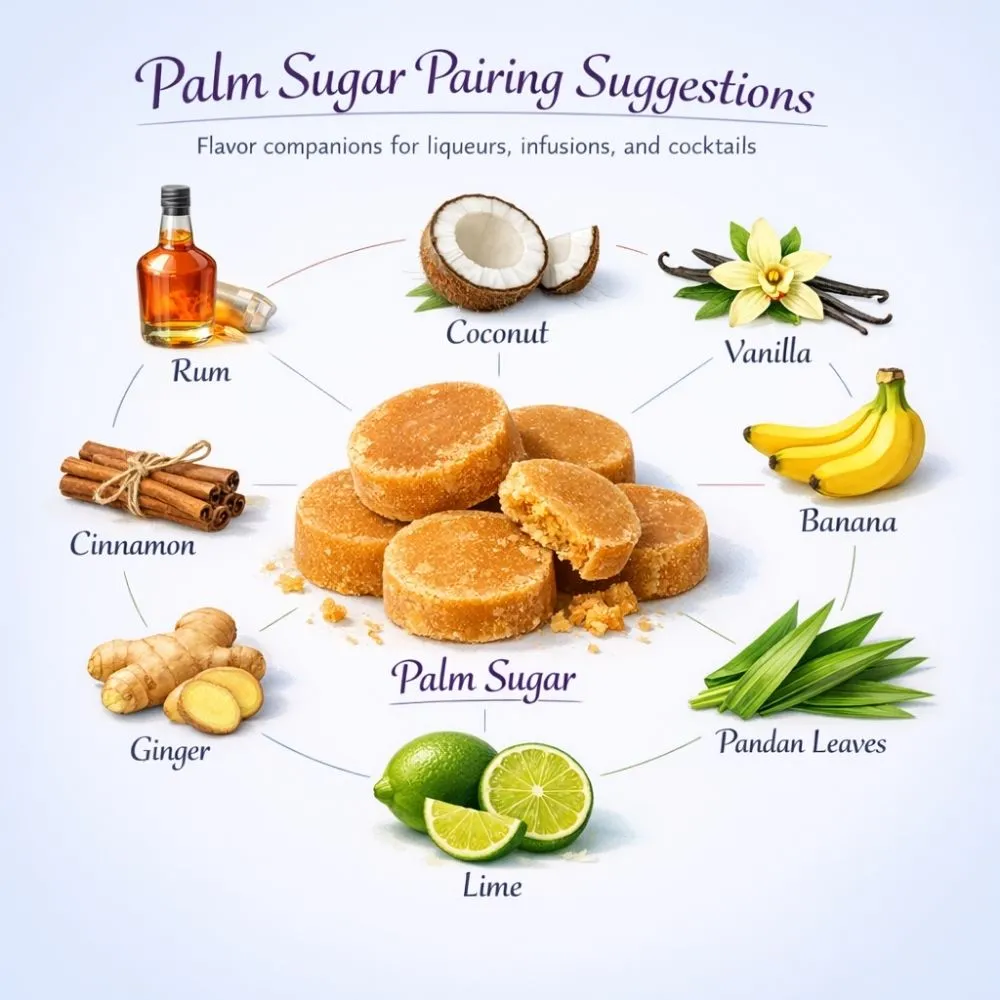 Palm Sugar pairing suggestions for liqueur making