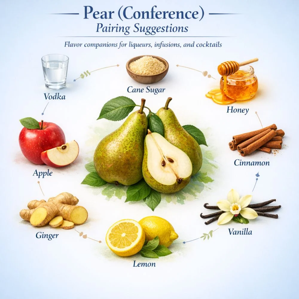 Pear (Conference) pairing suggestions for liqueur making