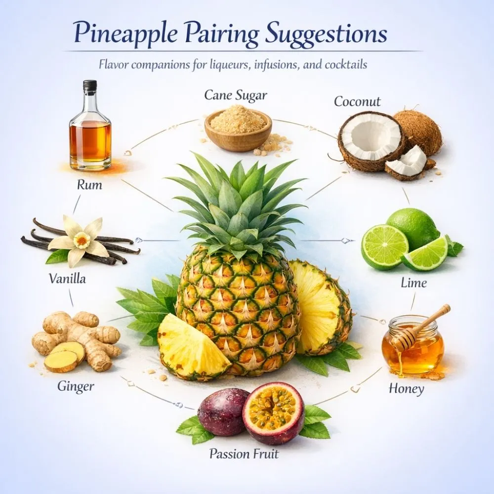 Pineapple pairing suggestions for liqueur making