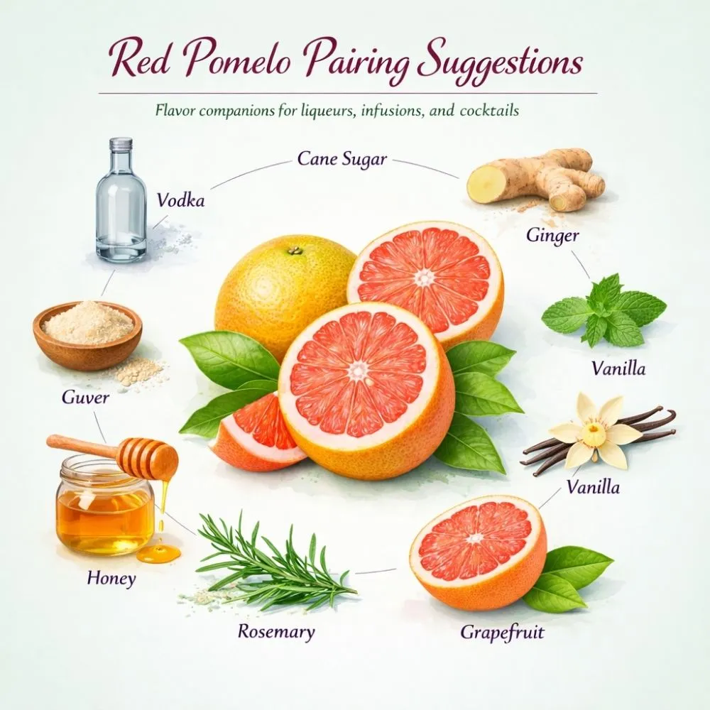 Pomelo (Red) pairing suggestions for liqueur making