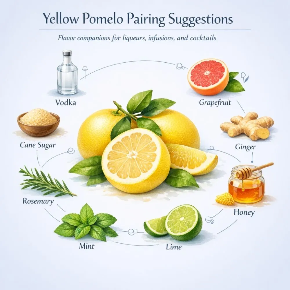Pomelo (Yellow) pairing suggestions for liqueur making