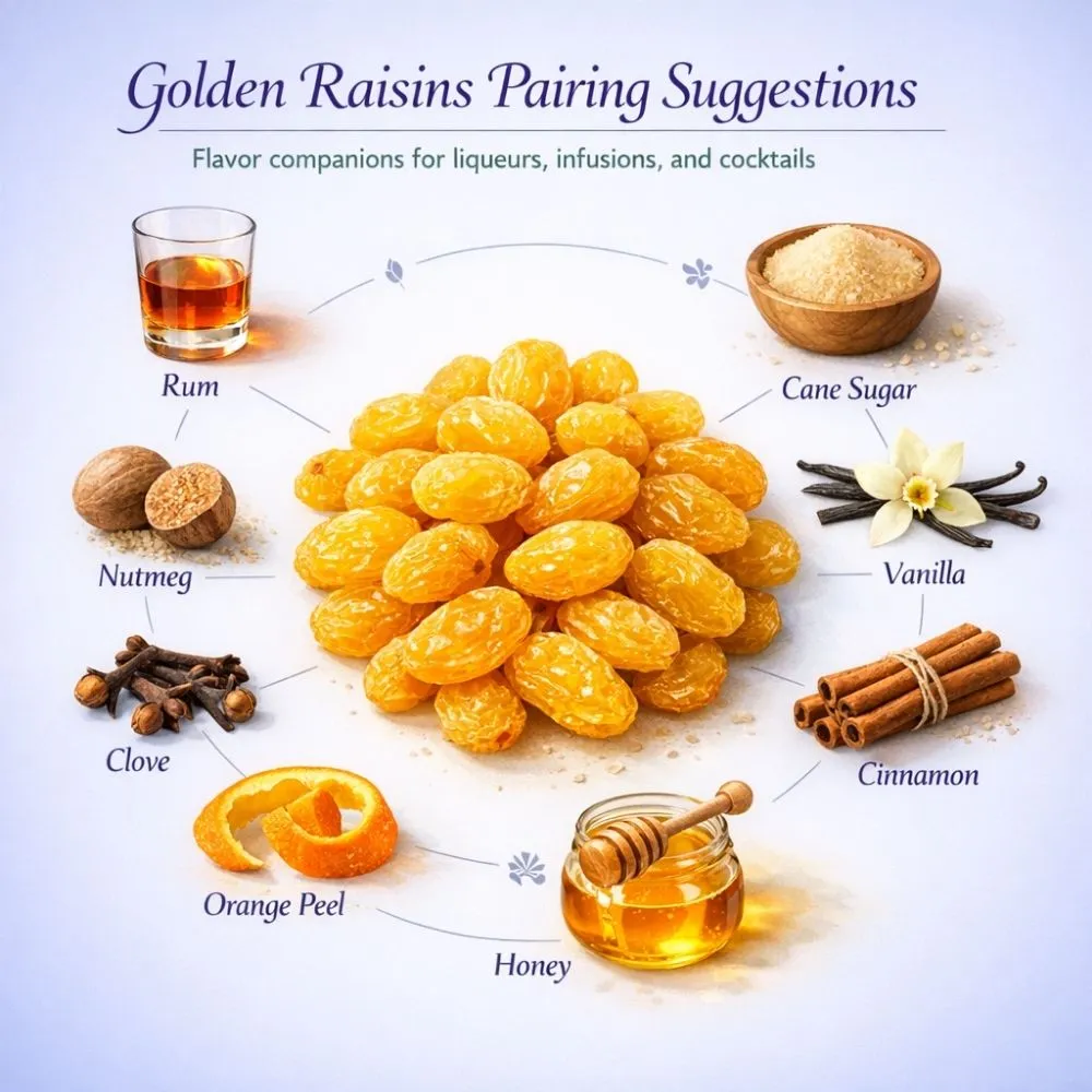 Raisins (Golden) pairing suggestions for liqueur making