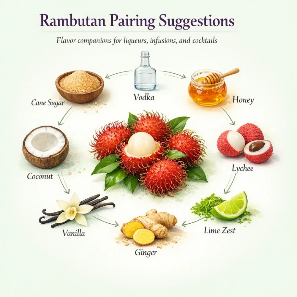 Rambutan pairing suggestions for liqueur making