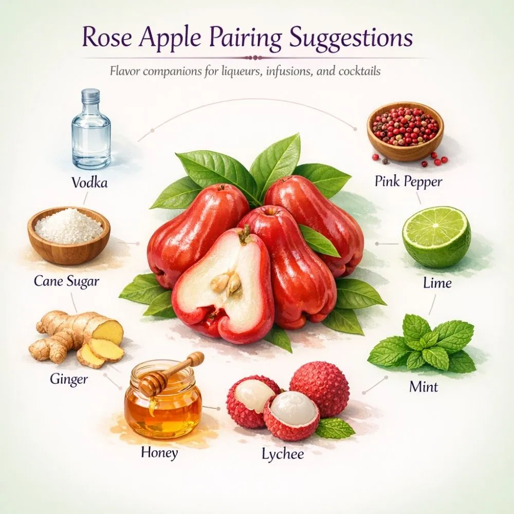 Rose Apple pairing suggestions for liqueur making