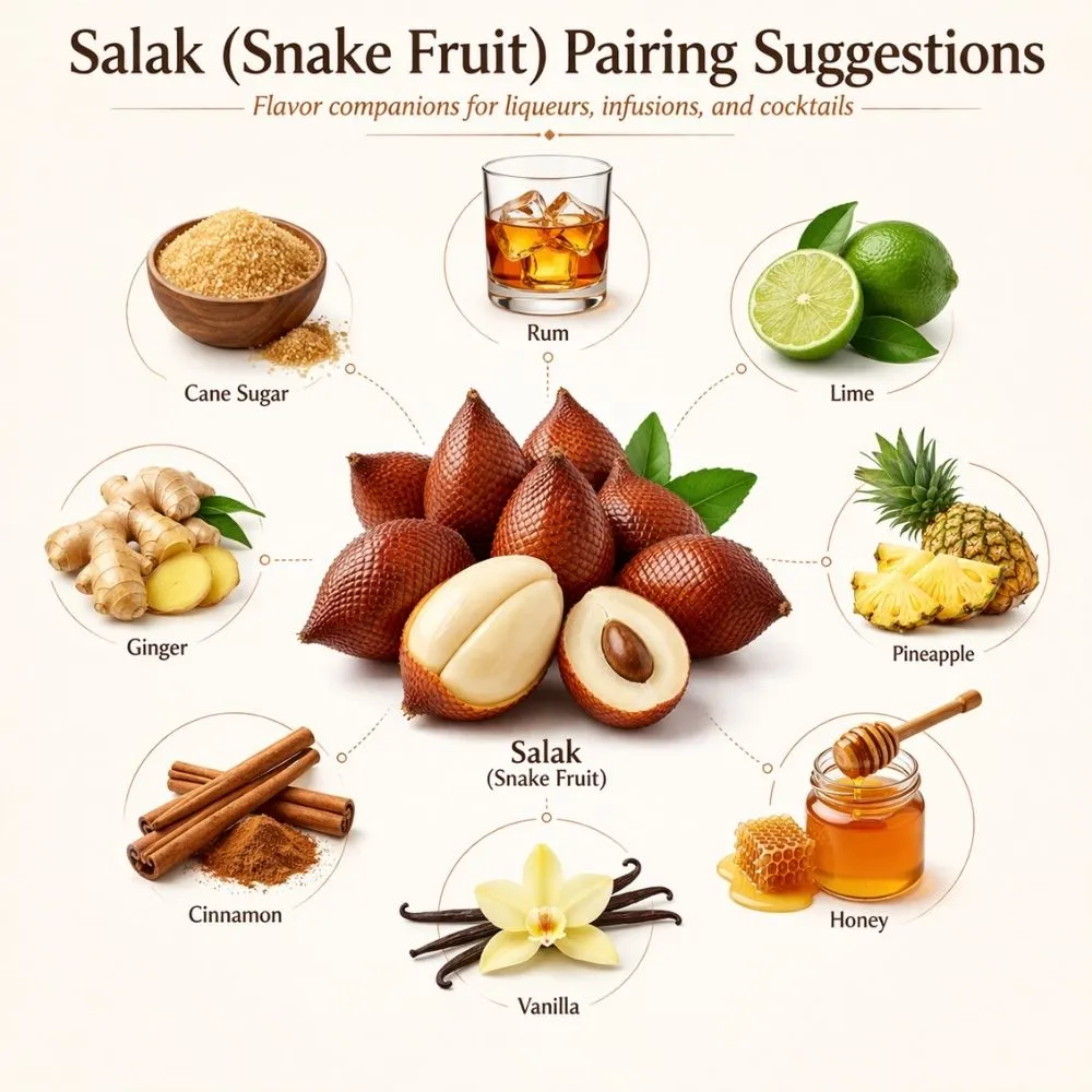 Salak (Snake Fruit) pairing suggestions for liqueur making