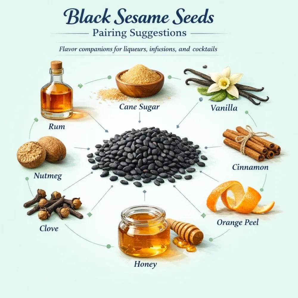 Sesame Seeds (Black) pairing suggestions for liqueur making
