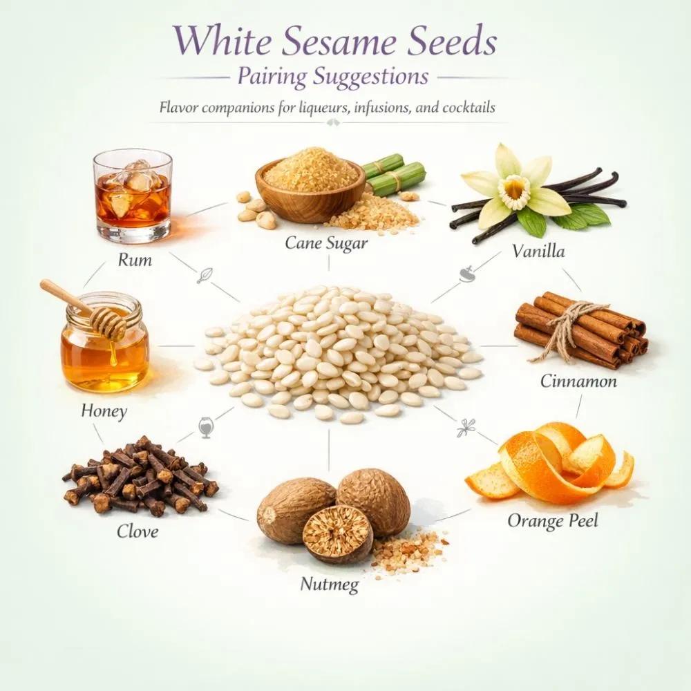 Sesame Seeds (White) pairing suggestions for liqueur making