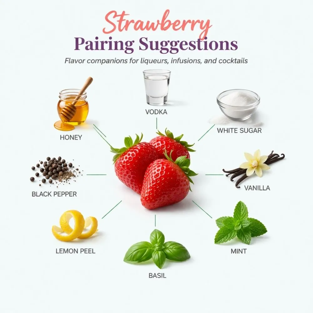 Strawberry pairing suggestions for liqueur making