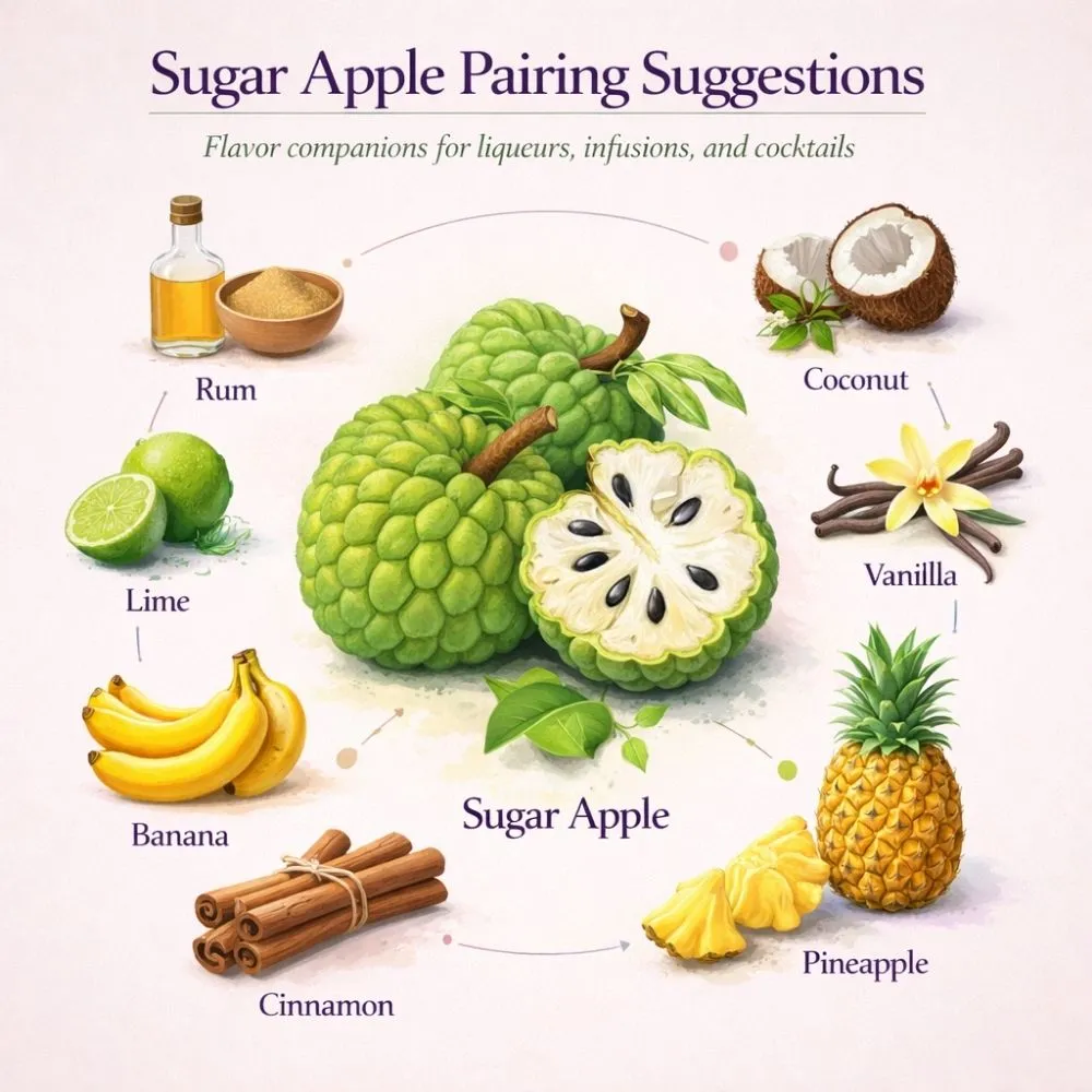 Sugar Apple pairing suggestions for liqueur making