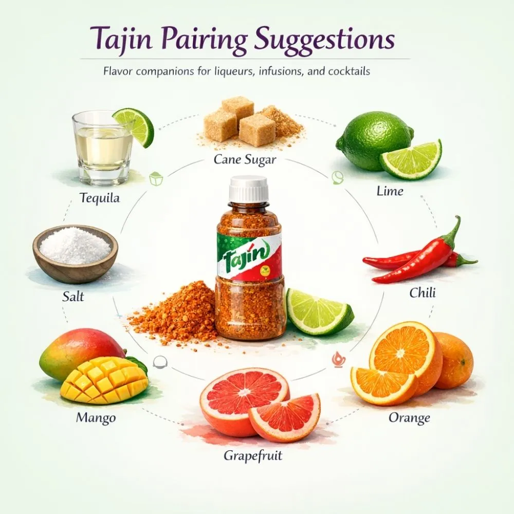 Tajin pairing suggestions for liqueur making