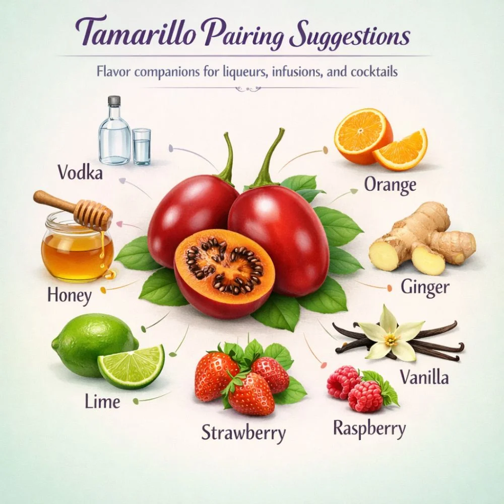 Tamarillo pairing suggestions for liqueur making